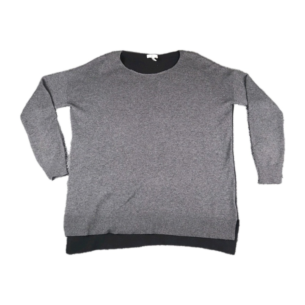 Joie Pullover Sweater Womens Size XS Gray Wool Cashmere Multi Layer Crew Neck
